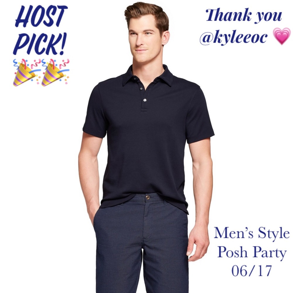 NWT Goodfellow SS Polo Shirt Navy Blue S Men